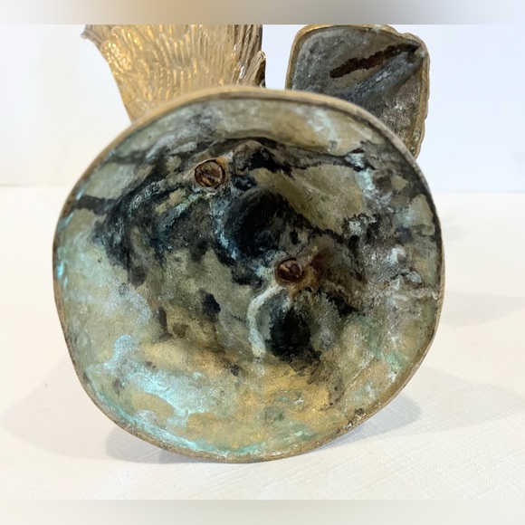 Large Brass Eagle on Rock Statue with Large Wings MCM - Picture 7 of 11